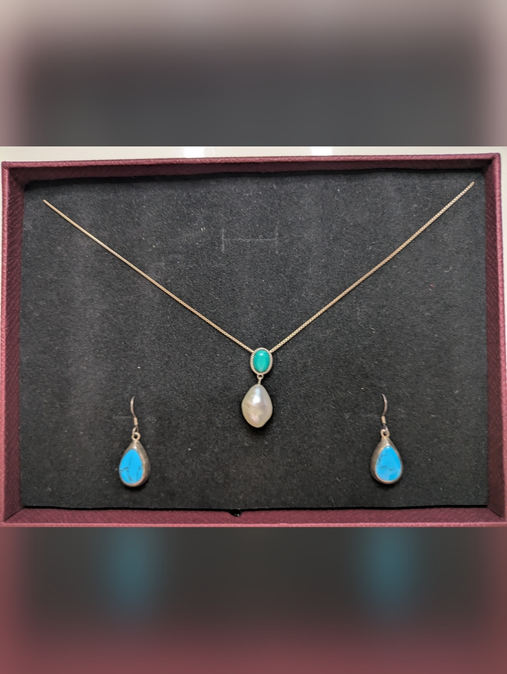 La'celet Jewelry Gallery Women's Sterling Silver Necklace And Earrings Set